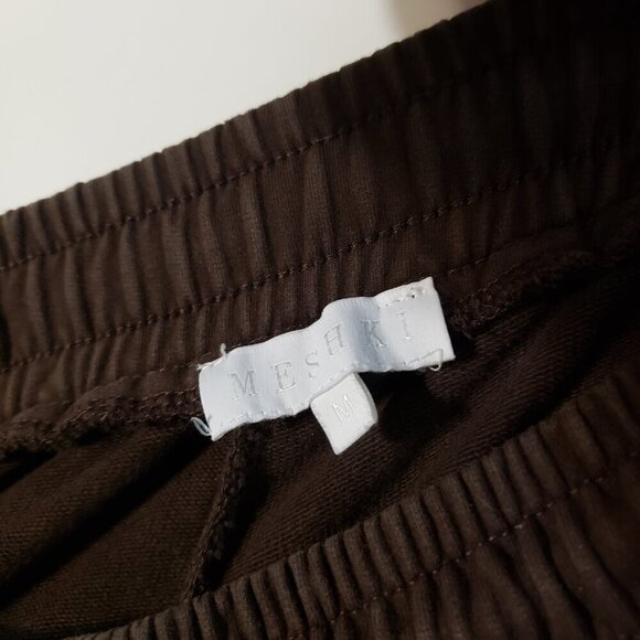 Meshki Brown High Waist Comfy Stretchy Sweatpants Medium - Picture 6 of 8